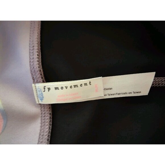 FP Free People Movement Purple Floral Cropped High Rise Leggings M - Picture 5 of 6